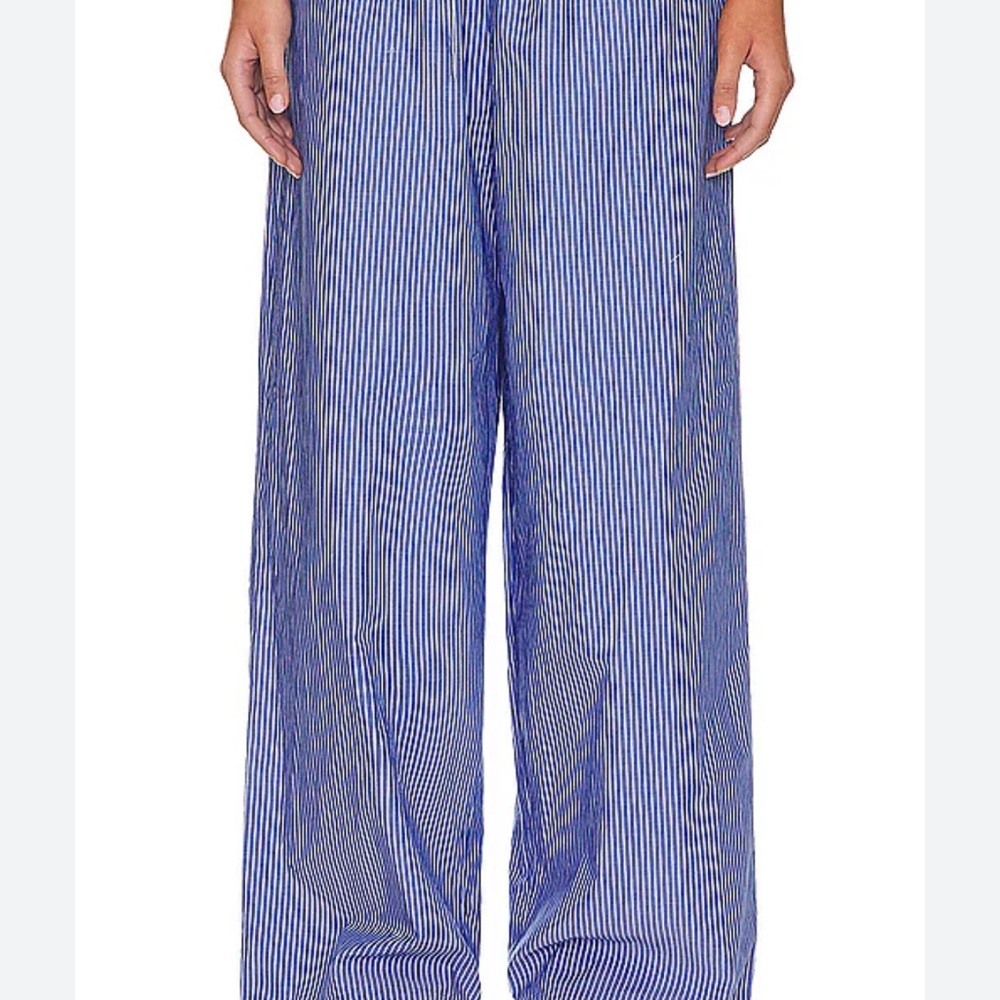 Lovers + Friends Blue Striped Wide Leg Pants new with tags